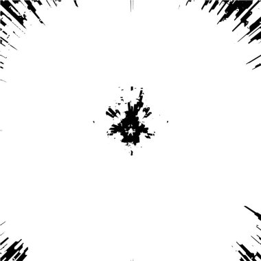 Dairesel yıldız patlaması dokusu. Sıkıntılı, dengesiz bir arkaplan. Soyut vektör çizimi. İlginç bir etki ve derinlik yaratmak için üst üste koy. Beyaz arkaplanda izole.