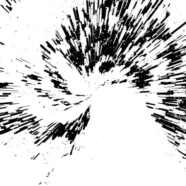 Dairesel yıldız patlaması dokusu. Sıkıntılı, dengesiz bir arkaplan. Soyut vektör çizimi. İlginç bir etki ve derinlik yaratmak için üst üste koy. Beyaz arkaplanda izole.