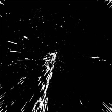 Dairesel yıldız patlaması dokusu. Sıkıntılı, dengesiz bir arkaplan. Soyut vektör çizimi. İlginç bir etki ve derinlik yaratmak için üst üste koy. Beyaz arkaplanda izole.