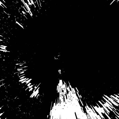 Dairesel yıldız patlaması dokusu. Sıkıntılı, dengesiz bir arkaplan. Soyut vektör çizimi. İlginç bir etki ve derinlik yaratmak için üst üste koy. Beyaz arkaplanda izole.