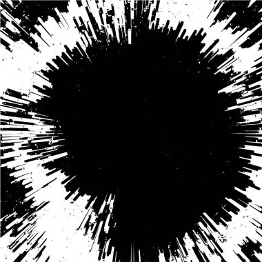 Dairesel yıldız patlaması dokusu. Sıkıntılı, dengesiz bir arkaplan. Soyut vektör çizimi. İlginç bir etki ve derinlik yaratmak için üst üste koy. Beyaz arkaplanda izole.