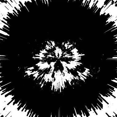 Grunge black and white pattern. Monochrome particles abstract texture. Background of cracks, scuffs, chips, stains, ink spots, lines. Dark design background surface. Gray printing element