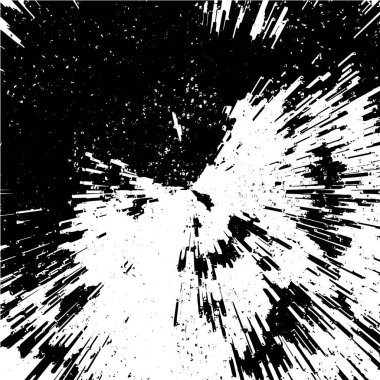 Grunge black and white pattern. Monochrome particles abstract texture. Background of cracks, scuffs, chips, stains, ink spots, lines. Dark design background surface. Gray printing element