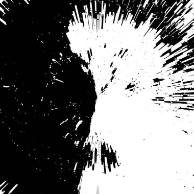 Kusursuz vektör soyut dokulu desen. Tek renkli fırça izleri, lekeler, doku. Beyaz arka planda siyah boya lekesi. Duvar kağıdı, ambalaj kağıdı, tekstil, doku tasarımı için Grunge illüstrasyonu