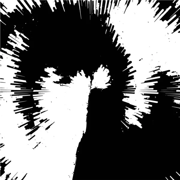 Grunge Siyah Beyaz Desen Tek Renkli Parçacıklar Soyut Doku — Stok Vektör