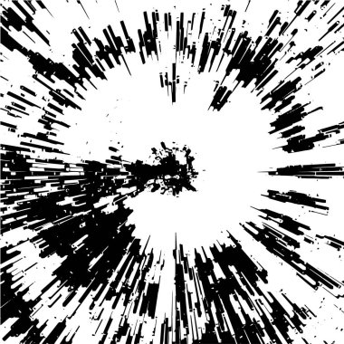 Beyaz üzerine siyah vuruşlar. Koyu soyut renk boya dokusu