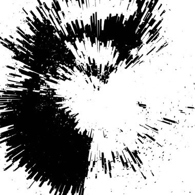 Grunge siyah ve beyaz soyut arka plan. Çizikler, çipler ve çatlaklarla eski bir yüzey. Toprak, leke, sürtünme için desen. Doku monokrom koyu