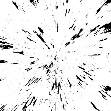 Beyaz üzerine siyah vuruşlar. Koyu soyut renk boya dokusu