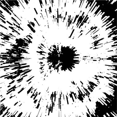 Grunge siyah ve beyaz soyut arka plan. Çizikler, çipler ve çatlaklarla eski bir yüzey. Toprak, leke, sürtünme için desen. Doku monokrom koyu