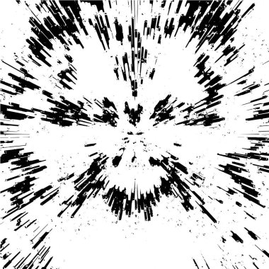 Grunge siyah ve beyaz soyut arka plan. Çizikler, çipler ve çatlaklarla eski bir yüzey. Toprak, leke, sürtünme için desen. Doku monokrom koyu