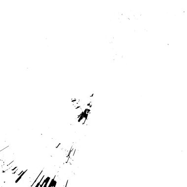 Grunge siyah ve beyaz soyut arka plan. Çizikler, çipler ve çatlaklarla eski bir yüzey. Toprak, leke, sürtünme için desen. Doku monokrom koyu