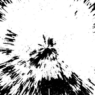 Grunge siyah ve beyaz soyut arka plan. Çizikler, çipler ve çatlaklarla eski bir yüzey. Toprak, leke, sürtünme için desen. Doku monokrom koyu