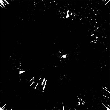 Grunge siyah ve beyaz soyut arka plan. Çizikler, çipler ve çatlaklarla eski bir yüzey. Toprak, leke, sürtünme için desen. Doku monokrom koyu