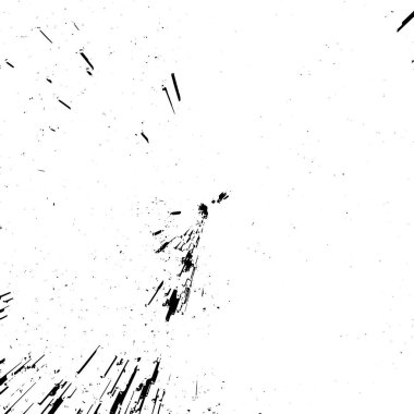 Grunge siyah ve beyaz soyut arka plan. Çizikler, çipler ve çatlaklarla eski bir yüzey. Toprak, leke, sürtünme için desen. Doku monokrom koyu