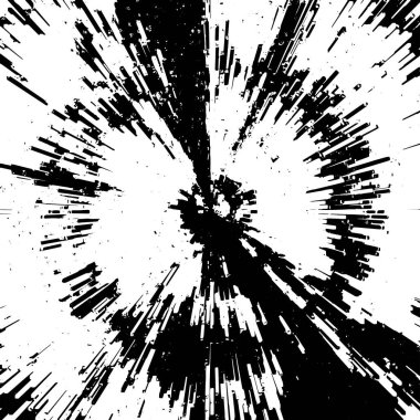 Grunge siyah ve beyaz soyut arka plan. Çizikler, çipler ve çatlaklarla eski bir yüzey. Toprak, leke, sürtünme için desen. Doku monokrom koyu