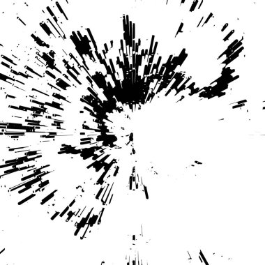 Grunge siyah ve beyaz soyut arka plan. Çizikler, çipler ve çatlaklarla eski bir yüzey. Toprak, leke, sürtünme için desen. Doku monokrom koyu