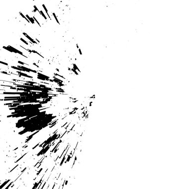 Grunge siyah ve beyaz soyut arka plan. Çizikler, çipler ve çatlaklarla eski bir yüzey. Toprak, leke, sürtünme için desen. Doku monokrom koyu