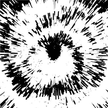 Grunge siyah ve beyaz soyut arka plan. Çizikler, çipler ve çatlaklarla eski bir yüzey. Toprak, leke, sürtünme için desen. Doku monokrom koyu