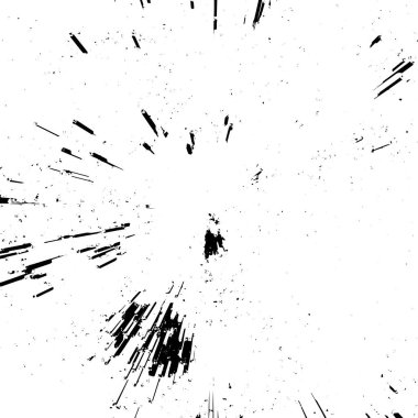 Beyaz kağıtta siyah fırça darbeleri. Koyu soyut renk boya dokusu