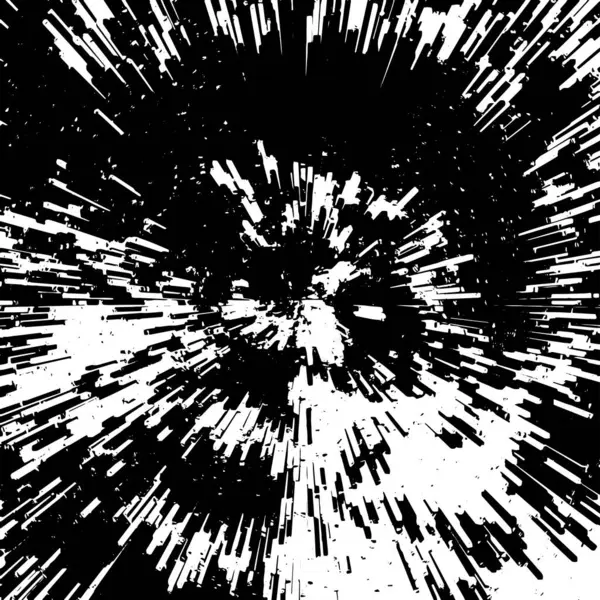 爆発抽象テクスチャ 黒と白の背景 ベクターイラスト — ストックベクタ