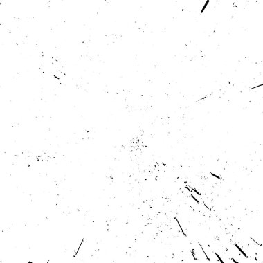 Grunge üst üste biniyor. Soyut siyah-beyaz vektör arkaplanı. Çatlak, leke ve noktalarda kirli desenli tek renkli klasik yüzey. Karanlık korku tarzında eski bir duvar.