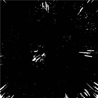 Grunge üst üste biniyor. Soyut siyah-beyaz vektör arkaplanı. Çatlak, leke ve noktalarda kirli desenli tek renkli klasik yüzey. Karanlık korku tarzında eski bir duvar.