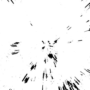 Grunge üst üste biniyor. Soyut siyah-beyaz vektör arkaplanı. Çatlak, leke ve noktalarda kirli desenli tek renkli klasik yüzey. Karanlık korku tarzında eski bir duvar.