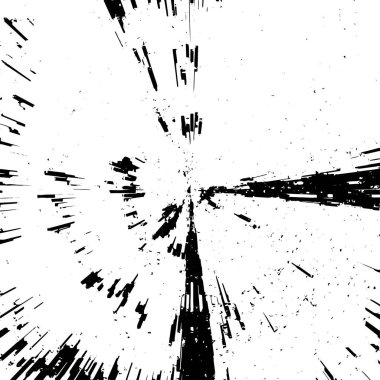 Grunge üst üste biniyor. Soyut siyah-beyaz vektör arkaplanı. Çatlak, leke ve noktalarda kirli desenli tek renkli klasik yüzey. Karanlık korku tarzında eski bir duvar.