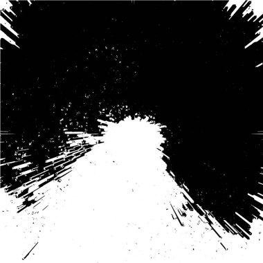 Grunge siyah beyaz desen. Monokrom soyut dokusu. Çatlakların, sürtünmelerin, çiplerin, lekelerin, mürekkep lekelerinin, çizgilerin geçmişi. Koyu tasarım arka plan yüzeyi