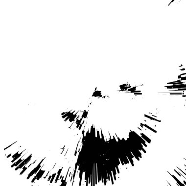 Grunge siyah beyaz desen. Monokrom soyut dokusu. Çatlakların, sürtünmelerin, çiplerin, lekelerin, mürekkep lekelerinin, çizgilerin geçmişi. Koyu tasarım arka plan yüzeyi