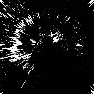 Grunge siyah ve beyaz dikişsiz desen. Tek renkli soyut doku. Çatlakların, sürtünmelerin, talaşların, lekelerin, mürekkep lekelerinin, çizgilerin arka planı. Koyu tasarım arka plan yüzeyi. Gri yazdırma öğesi