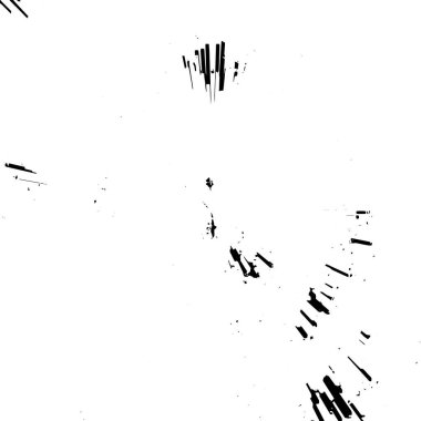 Grunge siyah ve beyaz dikişsiz desen. Tek renkli soyut doku. Çatlakların, sürtünmelerin, talaşların, lekelerin, mürekkep lekelerinin, çizgilerin arka planı. Koyu tasarım arka plan yüzeyi. Gri yazdırma öğesi