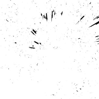 Grunge siyah ve beyaz dikişsiz desen. Tek renkli soyut doku. Çatlakların, sürtünmelerin, talaşların, lekelerin, mürekkep lekelerinin, çizgilerin arka planı. Koyu tasarım arka plan yüzeyi. Gri yazdırma öğesi