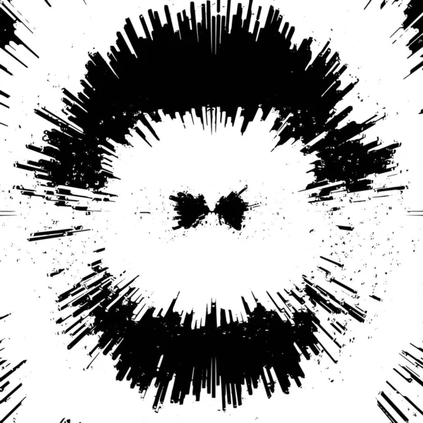 Grunge Black White Pattern Monochrome Abstract Texture Background Cracks Scuffs — Stock Vector