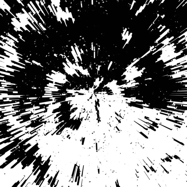 Abstraktní Černobílé Pozadí Exploze Vektorová Ilustrace — Stockový vektor