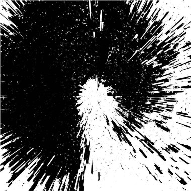 Farklı yükseklikteki birçok dikdörtgen sütunun dijital siyah ve beyaz arkaplanı ve küçük kareleri