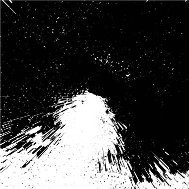 Grunge siyah ve beyaz dikişsiz desen. Tek renkli soyut doku. Çatlakların, sürtünmelerin, talaşların, lekelerin, mürekkep lekelerinin, çizgilerin arka planı. Koyu tasarım arka plan yüzeyi. Gri yazdırma öğesi