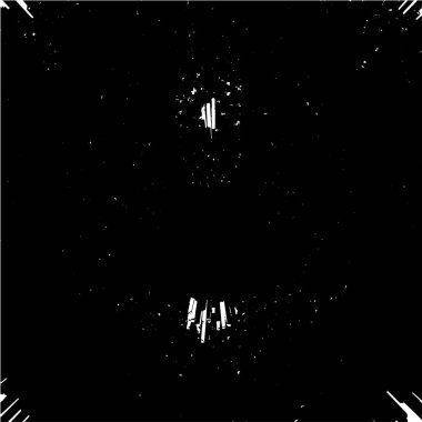 Grunge siyah ve beyaz dikişsiz desen. Tek renkli soyut doku. Çatlakların, sürtünmelerin, talaşların, lekelerin, mürekkep lekelerinin, çizgilerin arka planı. Koyu tasarım arka plan yüzeyi. Gri yazdırma öğesi