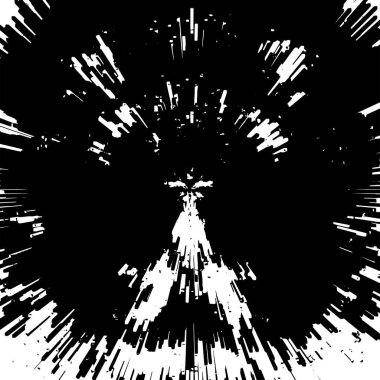 Grunge black and white pattern. Monochrome particles abstract texture. Background of cracks, scuffs, chips, stains, ink spots, lines. Dark design background surface. Gray printing element
