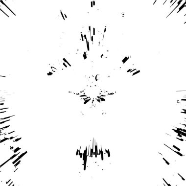 Grunge siyah beyaz desen. Monokrom soyut dokusu. Çatlakların, sürtünmelerin, çiplerin, lekelerin, mürekkep lekelerinin, çizgilerin geçmişi. Koyu tasarım arka plan yüzeyi