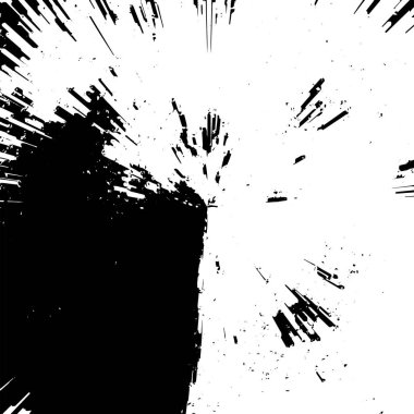 Grunge siyah beyaz desen. Monokrom soyut dokusu. Çatlakların, sürtünmelerin, çiplerin, lekelerin, mürekkep lekelerinin, çizgilerin geçmişi. Koyu tasarım arka plan yüzeyi