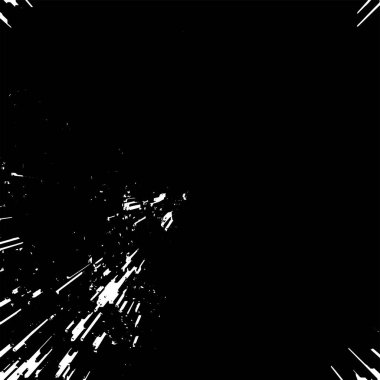 Grunge siyah beyaz desen. Monokrom soyut dokusu. Çatlakların, sürtünmelerin, çiplerin, lekelerin, mürekkep lekelerinin, çizgilerin geçmişi. Koyu tasarım arka plan yüzeyi