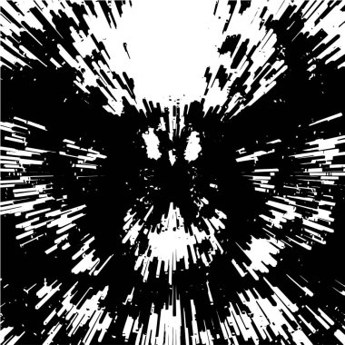 Grunge siyah beyaz desen. Monokrom soyut dokusu. Çatlakların, sürtünmelerin, çiplerin, lekelerin, mürekkep lekelerinin, çizgilerin geçmişi. Koyu tasarım arka plan yüzeyi