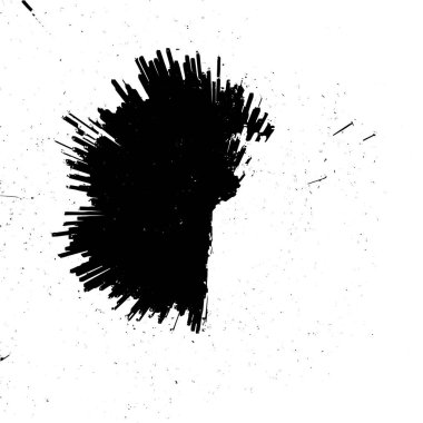 Grunge siyah beyaz desen. Monokrom soyut dokusu. Çatlakların, sürtünmelerin, çiplerin, lekelerin, mürekkep lekelerinin, çizgilerin geçmişi. Koyu tasarım arka plan yüzeyi