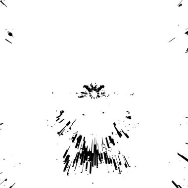 Grunge siyah beyaz desen. Monokrom soyut dokusu. Çatlakların, sürtünmelerin, çiplerin, lekelerin, mürekkep lekelerinin, çizgilerin geçmişi. Koyu tasarım arka plan yüzeyi