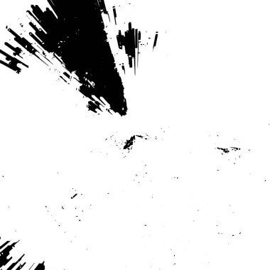 Siyah ve beyaz soyut arka plan. Noktaların, çatlakların, tozların, lekelerin tek renkli dokusu. Yazdırma ve tasarım için desen