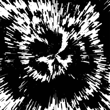 Grunge siyah beyaz desen. Monokrom soyut dokusu. Çatlakların, sürtünmelerin, çiplerin, lekelerin, mürekkep lekelerinin, çizgilerin geçmişi. Koyu tasarım arka plan yüzeyi