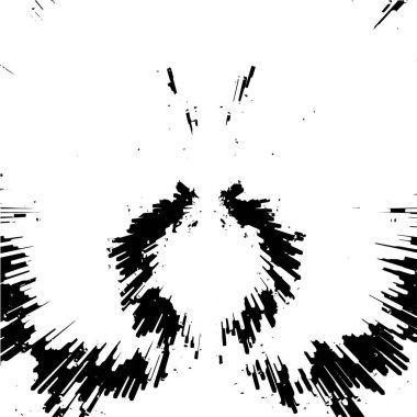 Grunge siyah beyaz desen. Monokrom soyut dokusu. Çatlakların, sürtünmelerin, çiplerin, lekelerin, mürekkep lekelerinin, çizgilerin geçmişi. Koyu tasarım arka plan yüzeyi