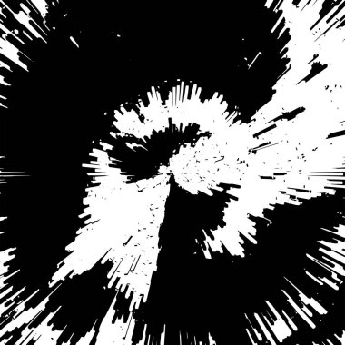 Grunge siyah beyaz desen. Monokrom soyut dokusu. Çatlakların, sürtünmelerin, çiplerin, lekelerin, mürekkep lekelerinin, çizgilerin geçmişi. Koyu tasarım arka plan yüzeyi