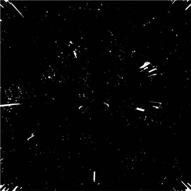 Grunge siyah beyaz desen. Monokrom soyut dokusu. Çatlakların, sürtünmelerin, çiplerin, lekelerin, mürekkep lekelerinin, çizgilerin geçmişi. Koyu tasarım arka plan yüzeyi